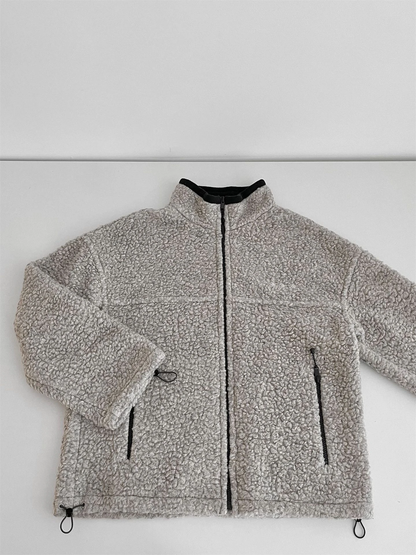 معطف PREON للخريف والشتاء غير رسمي بسحاب وياقة ثابتة من الصوف Fce Jaet Monoha Sle طويل Sve مناسب للتنقل #4