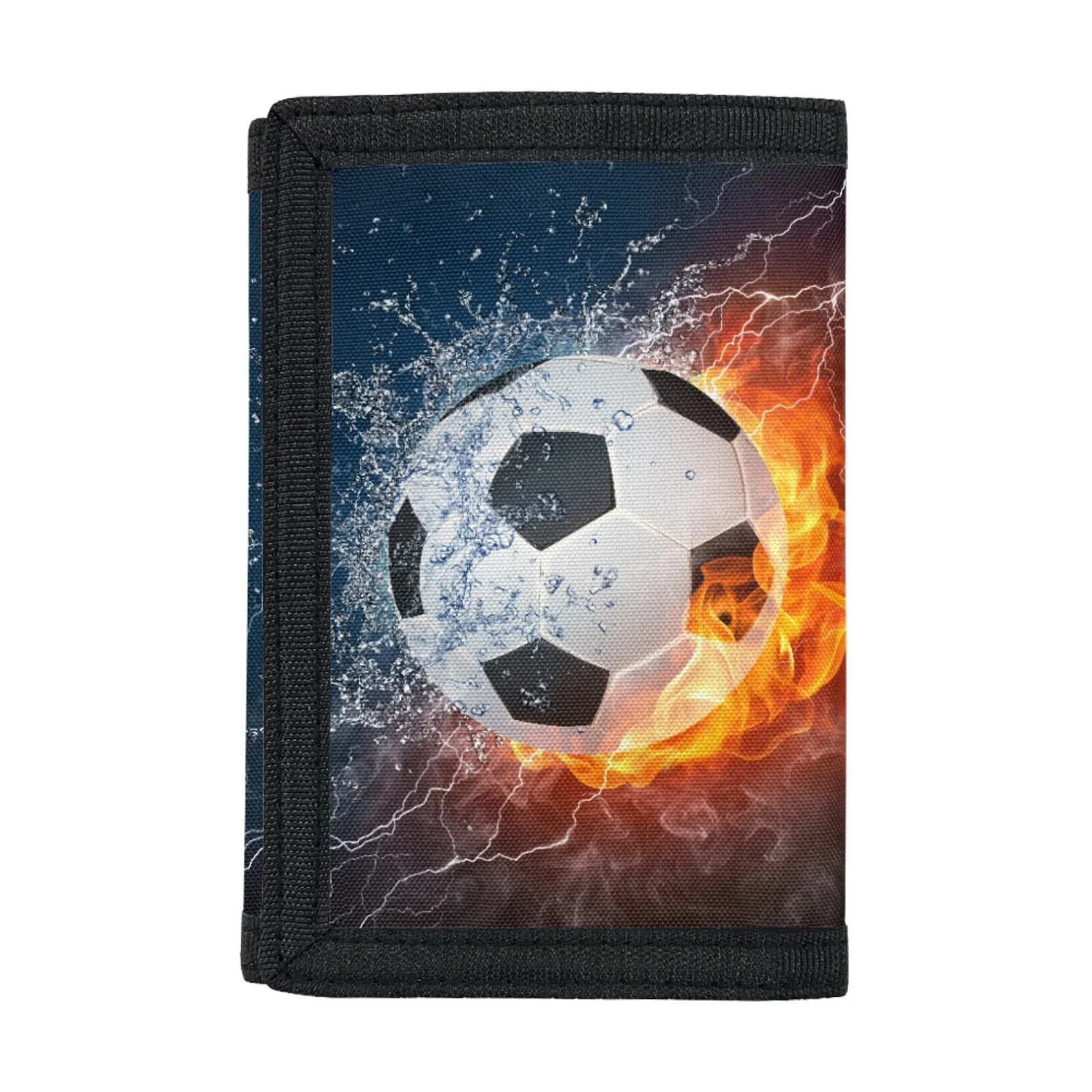 Soccer 3D Print Canvas Kids Trifold Casual Wallet Multifunctional Youth Wallets Coin Pocket And Card Holders For Children Gifts