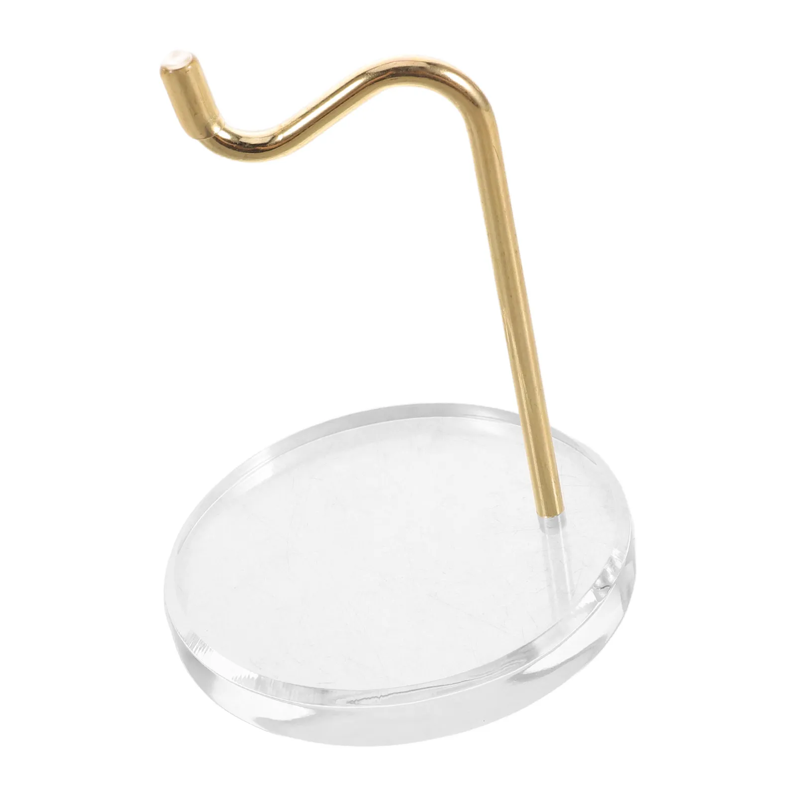 Pocket Watch Display Glass Dome Cloche Pocket Watch Showcase Display With Hook Acrylic Metal Dustproof Jewelry Dome Cloche Jar
