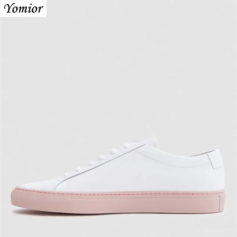 Yomior Handmade Luxury Brand Men Shoes British Fashion Casual Shoes Genuine Leather High Quality White Shoes Men\'s Flats Loafers