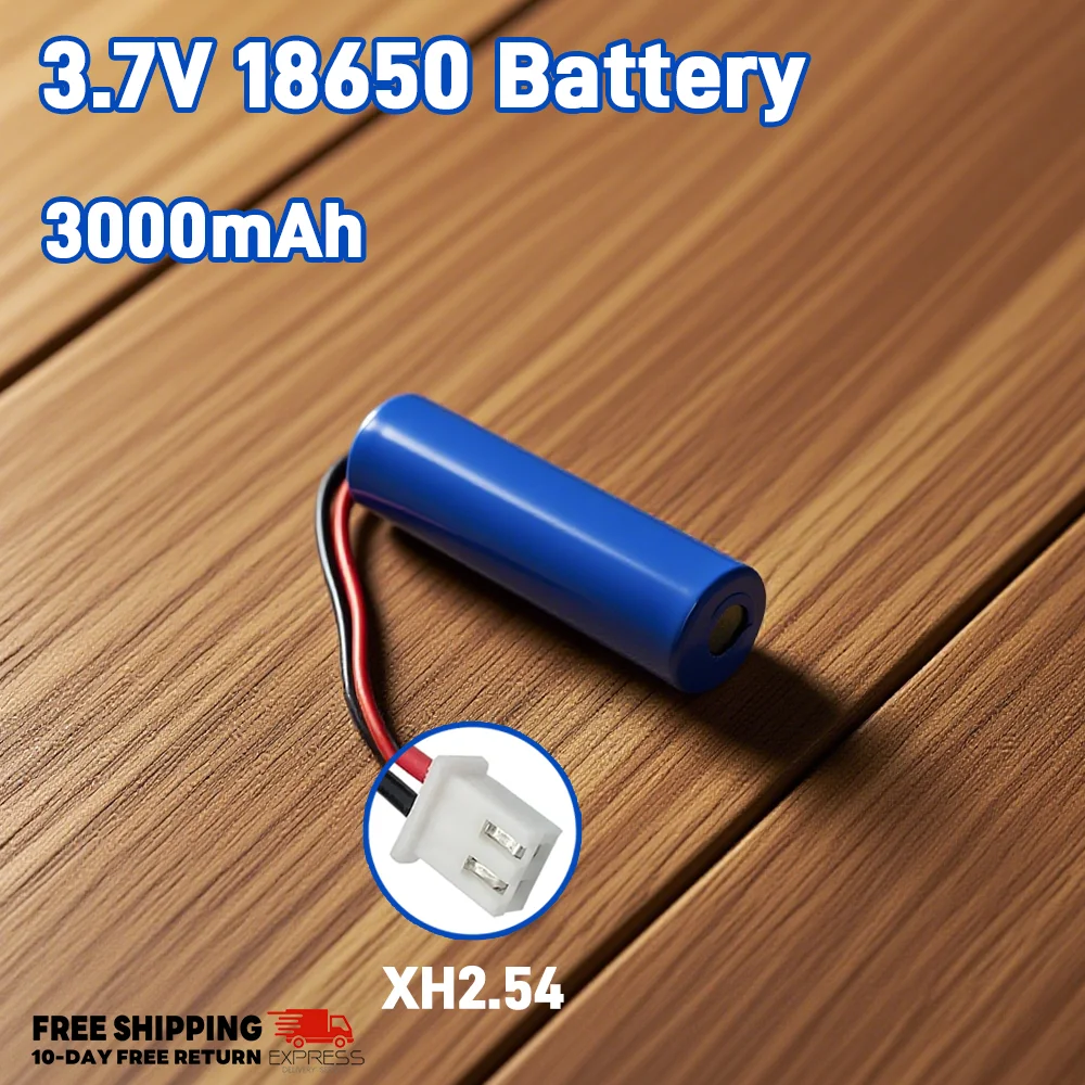3.7 V 18650 Rechargeable Battery 1s1p 3000mAh LED Fishing Light Speaker Bluetooth Emergency Battery DIY Plug in Cable XH2.54