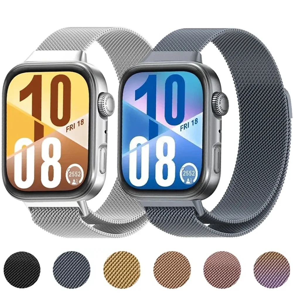 Magnetisches Milanaise-Armband für Huawei Watch Fit 3, atmungsaktives Armband aus Edelstahl für Huawei Watch Fit 4/Pro-Armbandzubehör