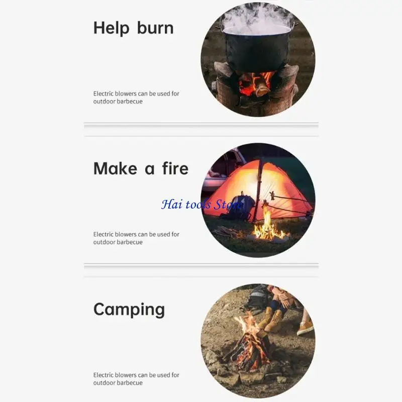 X37E الولايات المتحدة التوصيل شواء مروحة منفاخ الهواء 12 فولت تدفق الهواء الكبير 100-240 فولت التيار المتناوب بالطاقة مروحة تحكم #2