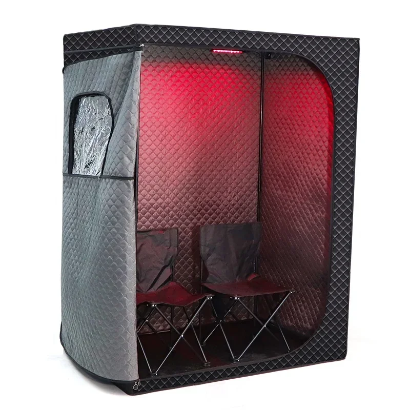 Folding 2 Person Infrared Sauna Indoor Relax Steam Sauna Room Portable Sauna For Home Full Body