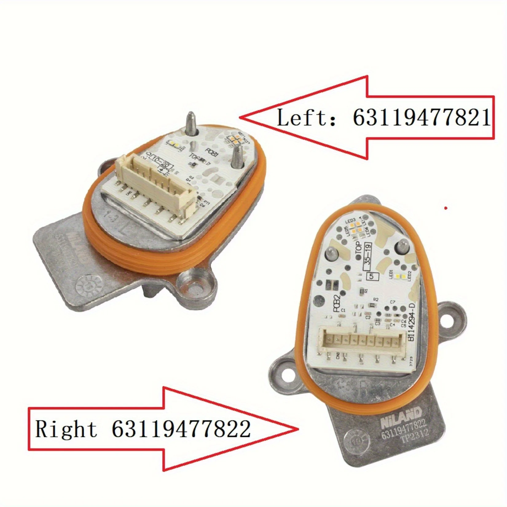 Left/ Right Daytime Running Light Module, DRL Module Fit for BMW X1 F48 F49 2020 OE# 63119477821，63119477822