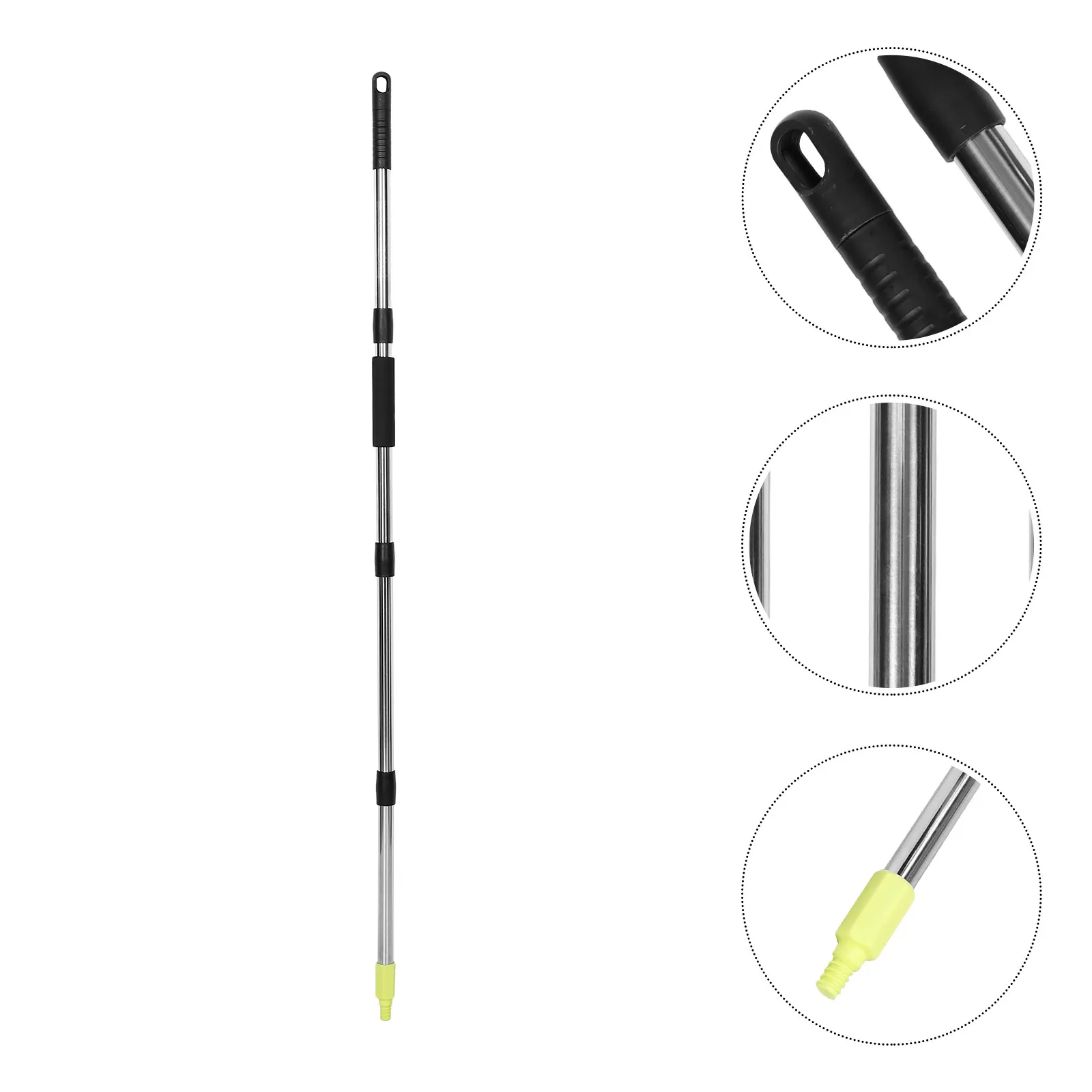 Telescopic Paint Roller Extension Pole Stainless Steel Adjustable Length 25Mm Wide Brush Head for Wall Ceiling Painting Smooth