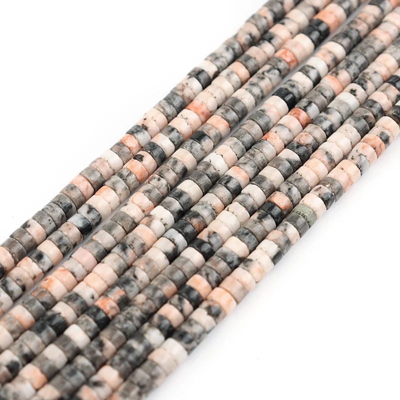 4/6mm Natuursteen Rondelle Kraal Veelkleurige Jades Amazoniet Aventurijn Spacer Kralen voor DIY Sieraden Armband Ketting Maken