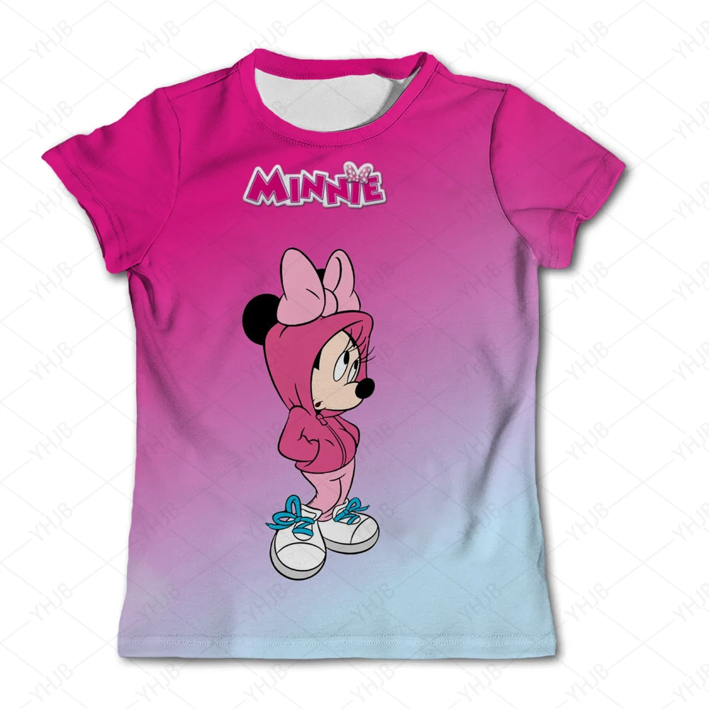 

Kawaii Disney Mickey Mouse T Shirt Girl Tops Tees Kids Girl Clothes Disney T-shirts Children Short Sleeve Birthday Party Costume