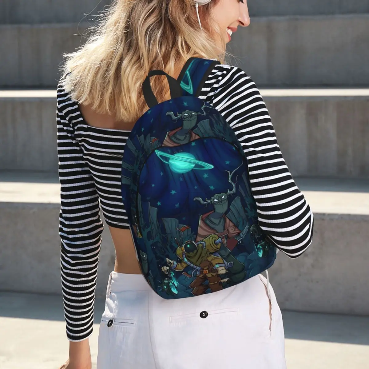 Outer Wilds Backpack Student BookBag Kids School Bag Computer Shoulder Bags for Boys Girls