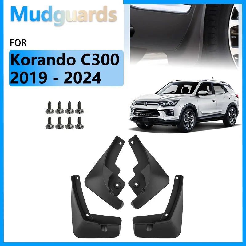 

Mud Flaps For SsangYong Ssang Yong Korando C300 2019 - 2024 2023 2022 Parts Mudguards Car Front Rear wheel Splash Guards Fender