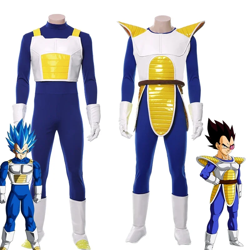 Vegeta Costume Suit Uniform Halloween Carnival Costume Men Women Custome Role Play Adult Clothing Disguise