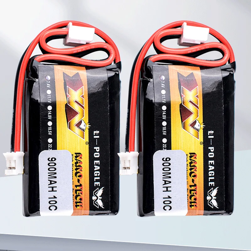 1/2/5pcs YW 2S 7.4V 900mAh 10C batteria Lipo per AXIAL SCX24 90081 C10 1/24 Rc Car RC Toys