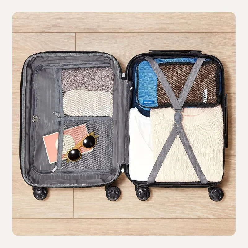 Bagagem média com verificação rígida de 26 polegadas, mala rígida com rodas, expansível para até 15% mais espaço