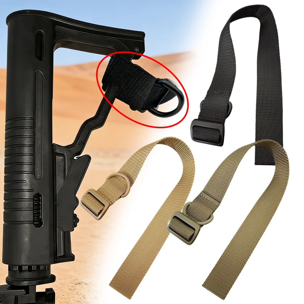 Tactical Rifle ButtStock Sling Adapter Nylon Portable Gun Rope Strapping Belt Hunting Gear Strap Tools Airsoft Accessories