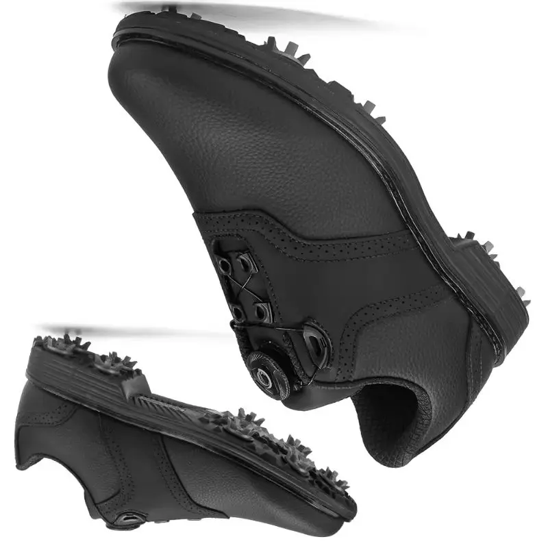 

Мужские кожаные кроссовки для гольфа 2026: нескользящие, для тренировок, быстрая шнуровка, спортивная обувь