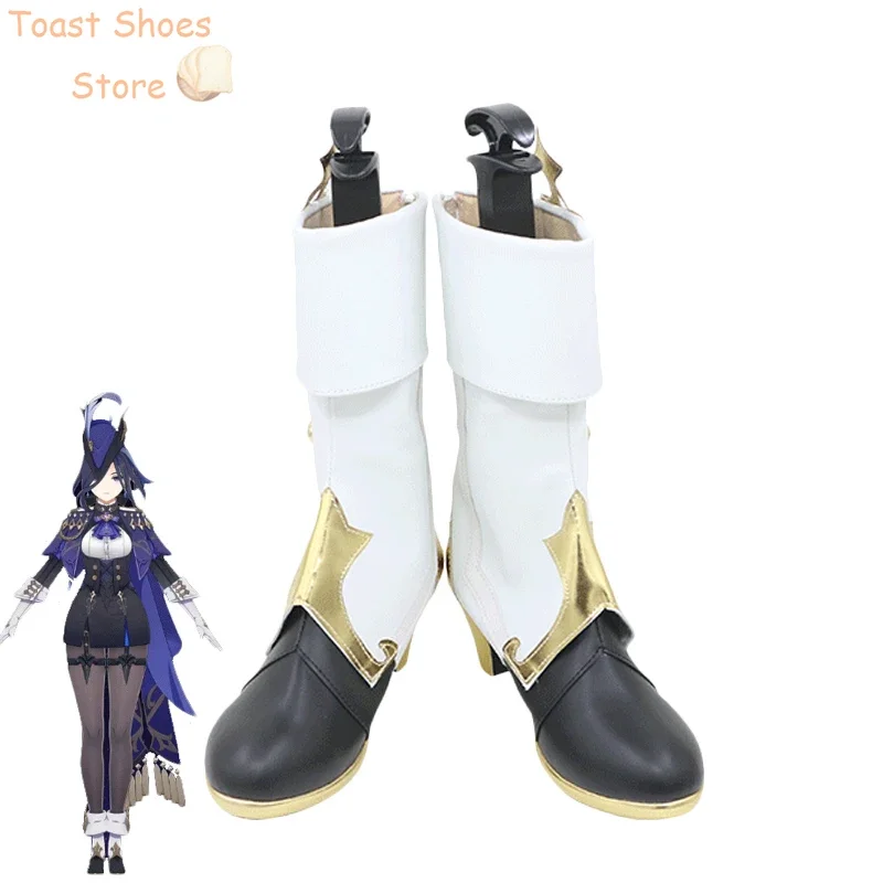

GenshinImpact Clorinde Cosplay Shoes PU Leather Shoes Halloween Carnival Boots Costume Prop