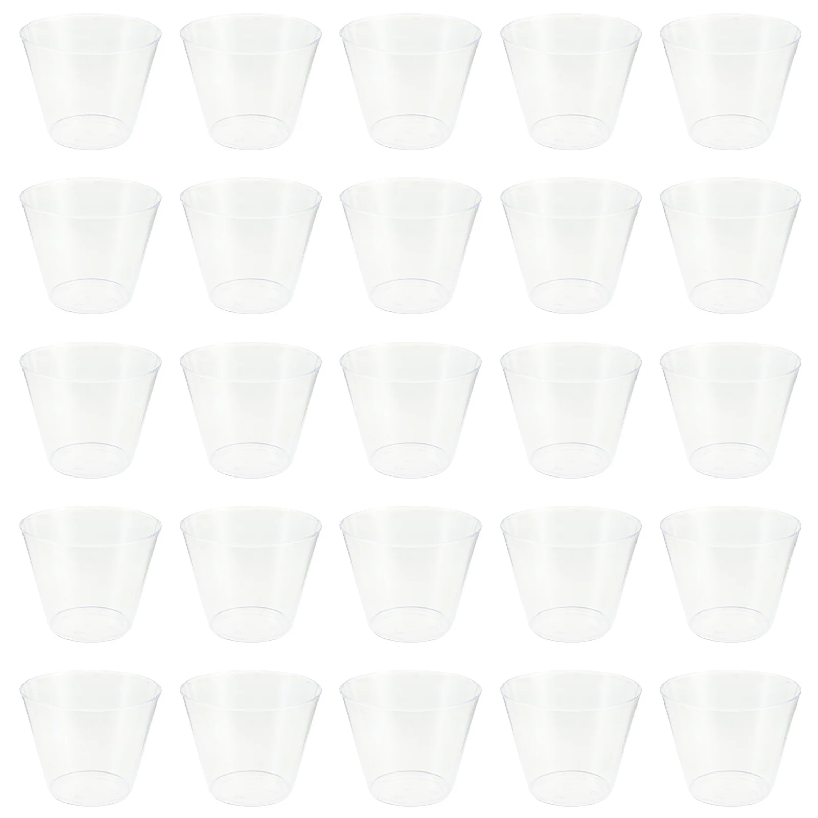 

25Pcs Anti-Falling Transparent Plastic Cups Disposable Wine Glasses Party Cocktail Beverage Cups Plastic Wine Cup