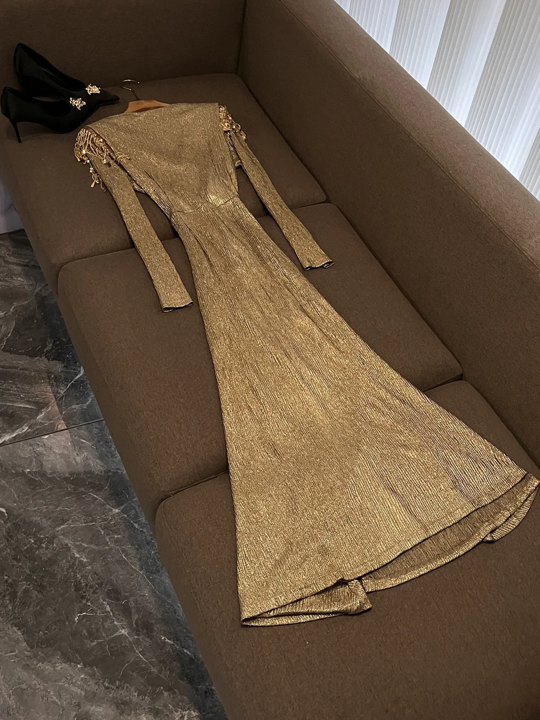 Ele Long Sve V-Ne-Kleid mit Taillenfalten, schlankmachendes Maxi-Dr. Faionable Ci Commuting-Rock mit hoher Taille für Damen