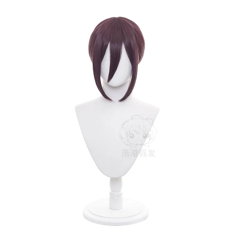 Anime Chainsaw Man Cosplay Wig For Woman Reze Dark Purple Hair With Long Bangs Comic-con Stage Dress Up Wigs Costume Accessories