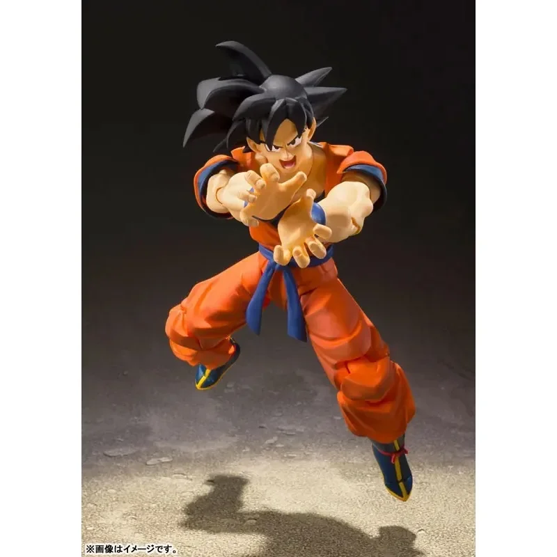 Bandai-figuras de acción de Dragon Ball Z, juguetes originales de Dragon Ball Z A Saiyan en la tierra, SHF, Son Goku, modelo de Anime, regalos de Hoilday, en Stock, 2,0