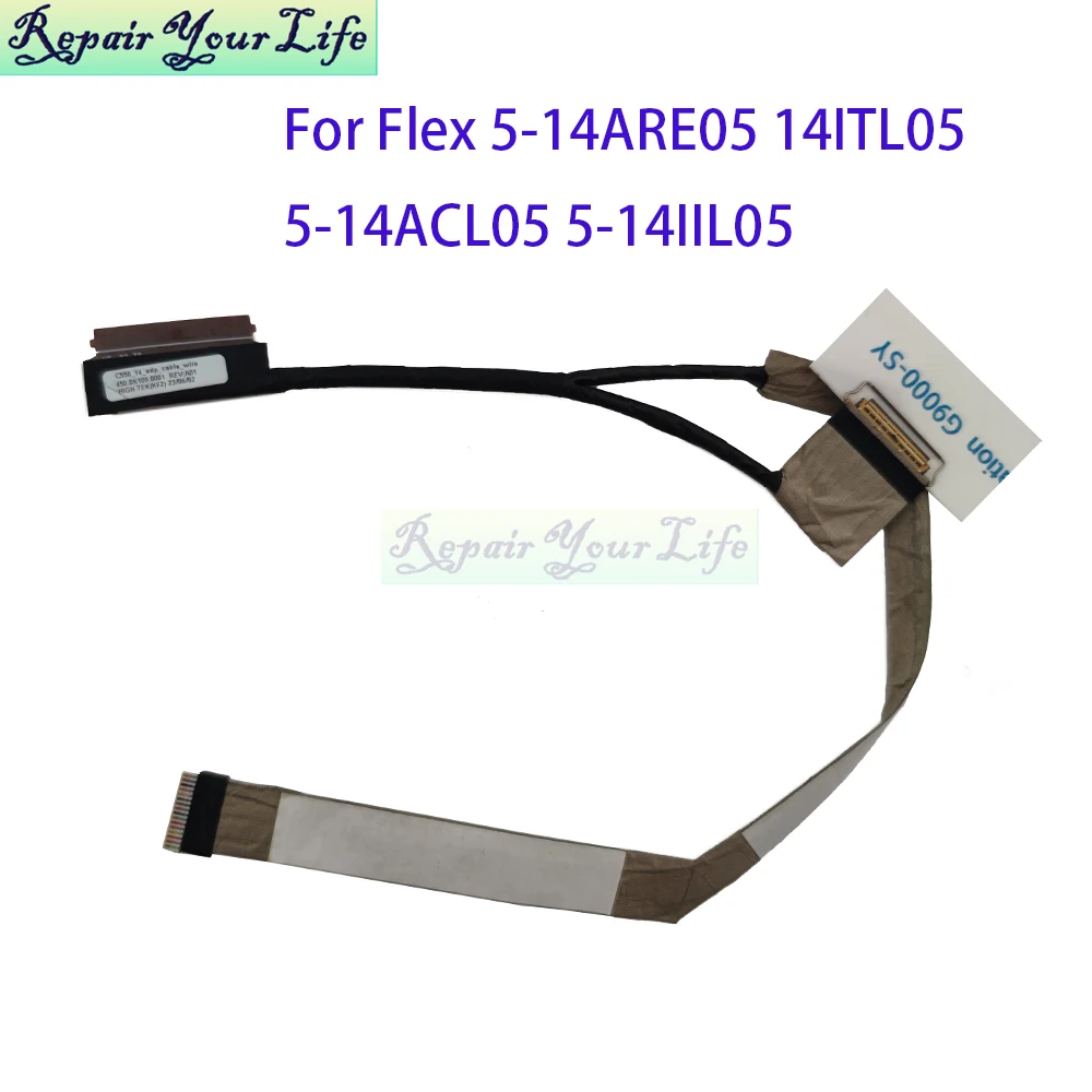 Cable de pantalla de vídeo flexible LCD para ordenador portátil Lenovo IdeaPad Flex 5-14ALC05 14ARE05 14IIL05 5-14ITL05 C550-14 5C10S30056 450.0K109.0001