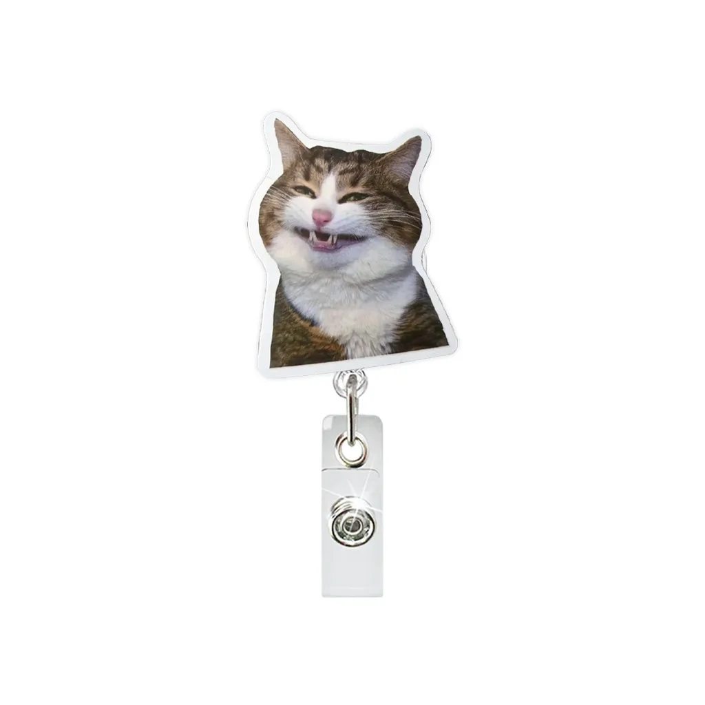 Funny Badge Accessories Sturdy Meme Badge Holder Office Id Badge Reel Eye-Catching Clip For Decorative Accessory Access Control