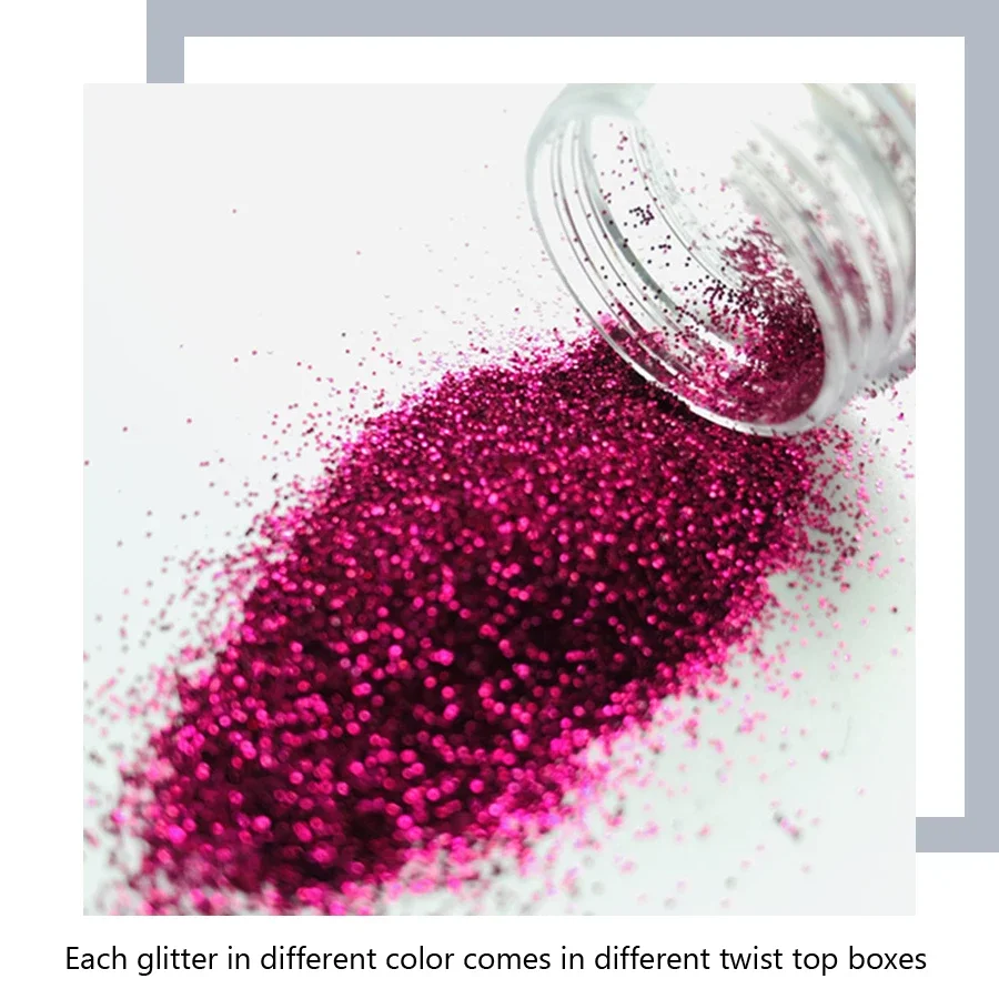 Conjunto de glitter para arte em unhas, 40 peças, cores misturadas, pó fino para esmalte em gel uv, unhas acrílicas, ferramentas de decoração diy