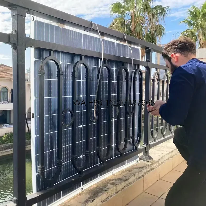 Wmwmnu 200W Portable Flexible Solar Panel Easy Installation Plug and Play for House Balcony Roof