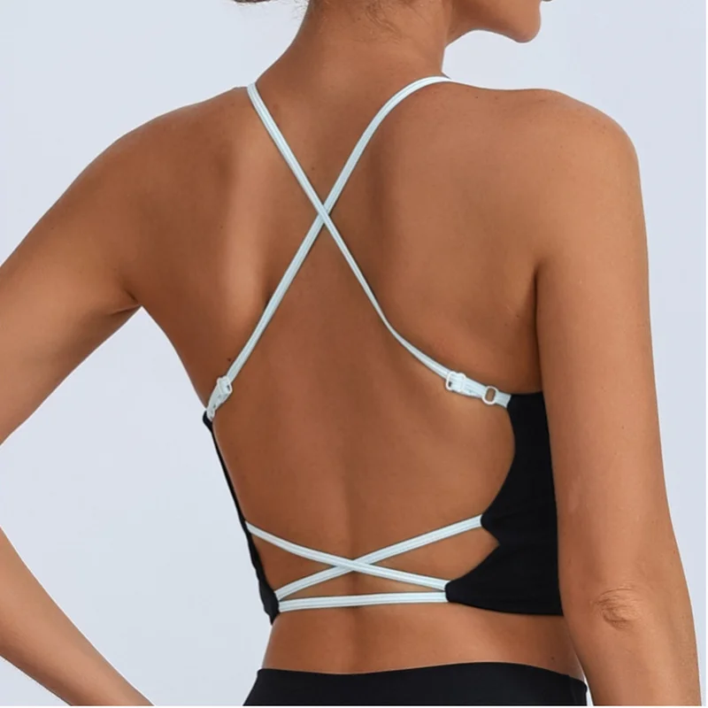 Strap Yoga Tank Top With Beauty Back Nude Feel Slim Fit Gym Clothes Woman Sexy Outfits Running Fitness Vest Female Clothing view 4