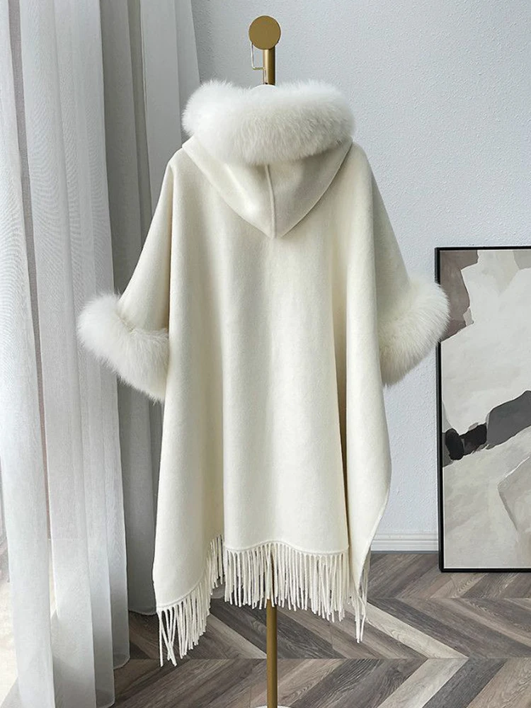 Women\'s Winter Elegant Wool Long Woolen Jacket Vintage Loose Solid Autumn Long Overcoat Female Clothes Warm Cloak Fashion Coat