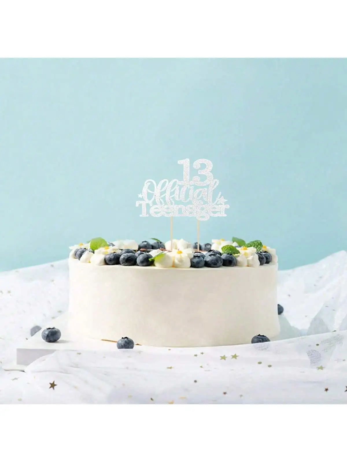 1 Stück Schwarzgold Happy 10 Birthday Cake Topper 10th 20th 30th 40th 50th 60th Loves & Wishes Partydekorationen für die Geburtstagsfeier – Detail 25