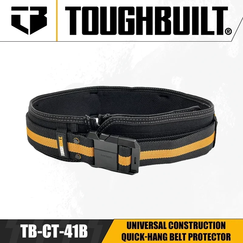 TOUGHBUILT TB-CT-41B Universal Construction Quick-Hang Belt Protector Thickened and Widened Metal Buckle Construction Belt