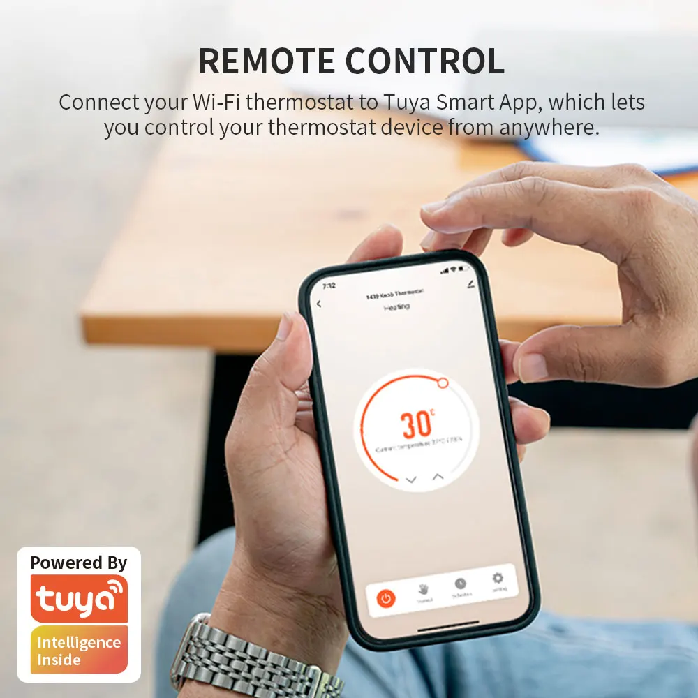 Tuya WiFi منظم حرارة ذكي، أرضية كهربائية/تدفئة المياه/الغاز، وحدة تحكم Smart Life تعمل مع Google Home، Alexa، Alice #5