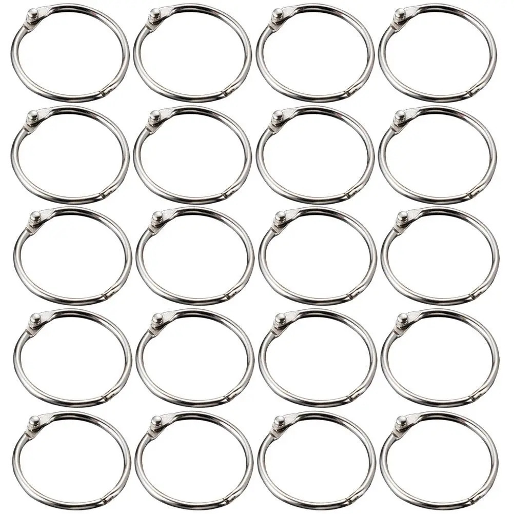 50 Pcs Leaf Book Binder Rings for Artists Students Large Keyrings For Keys Key Ring Office Workers Large Key Rings