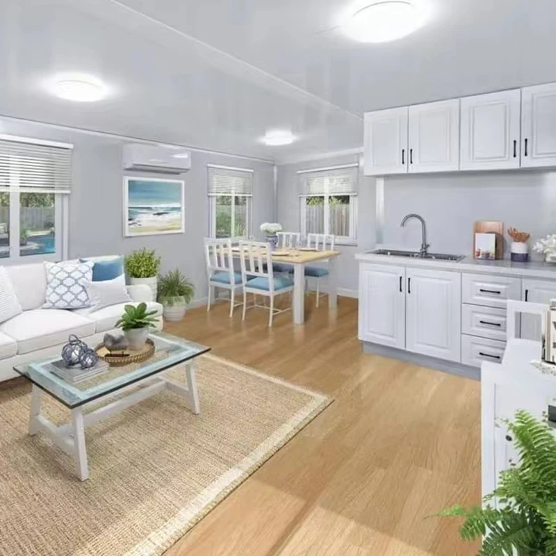 Prefab Folding Home Container Double Wing Extension Room 20 Ft 40 Ft Set Made Sandwich Panel Houses Shops Offices Villas