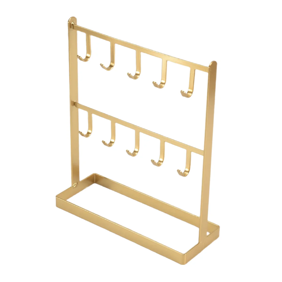 A53TT Tabletop Iron Jewelry Jewelry Earring Hanger Necklace Ring Earring Earring Shelf Display Shelf Porch Key Rack Gold