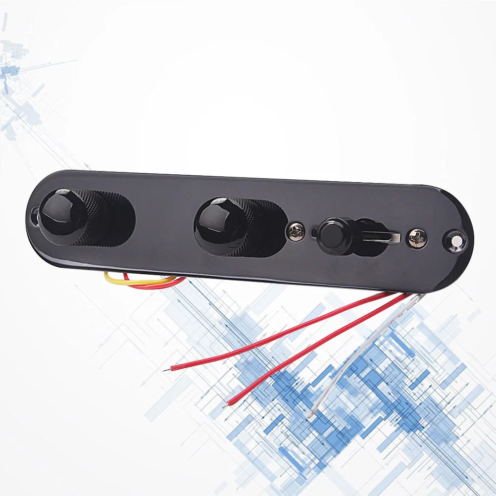 

3 Way Iron Wired Loaded Control Plate Tl Guitar Parts Volume Tone Ge216a Black Durable High Grade Material