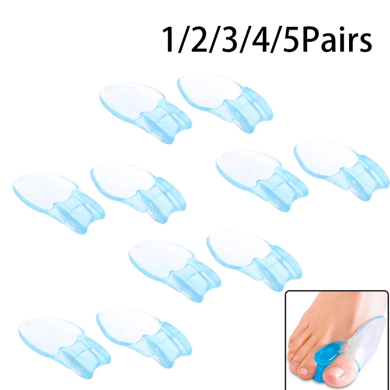 

1/2/3/4/5 пар силиконовый разделитель пальцев ног, защита для ухода за ногами, ортопедический корректор большого пальца стопы, вальгусной деформации, прокладка для педикюра