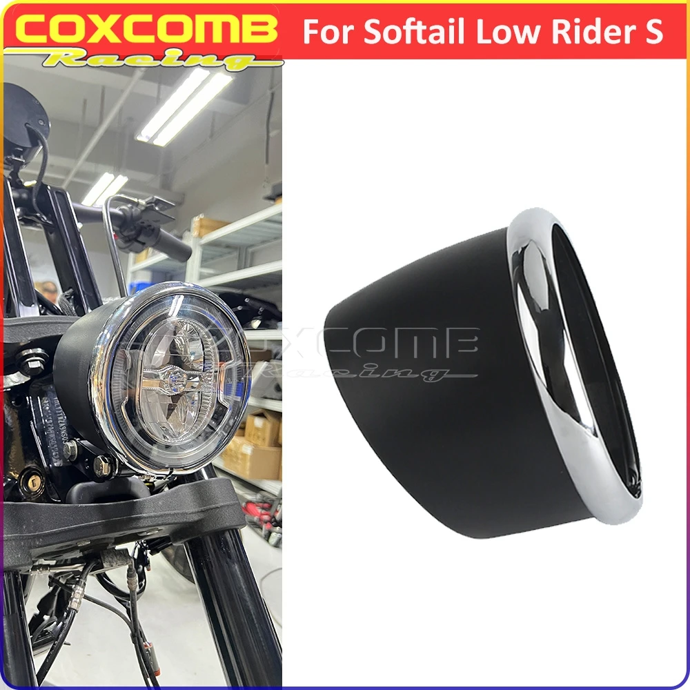 

Light Bulb Housing Bucket Motorcycle 5 3/4" Headlamp Trim Ring For Harley Softail Low Rider S 114 117 FXLRS Headlight Base Shell