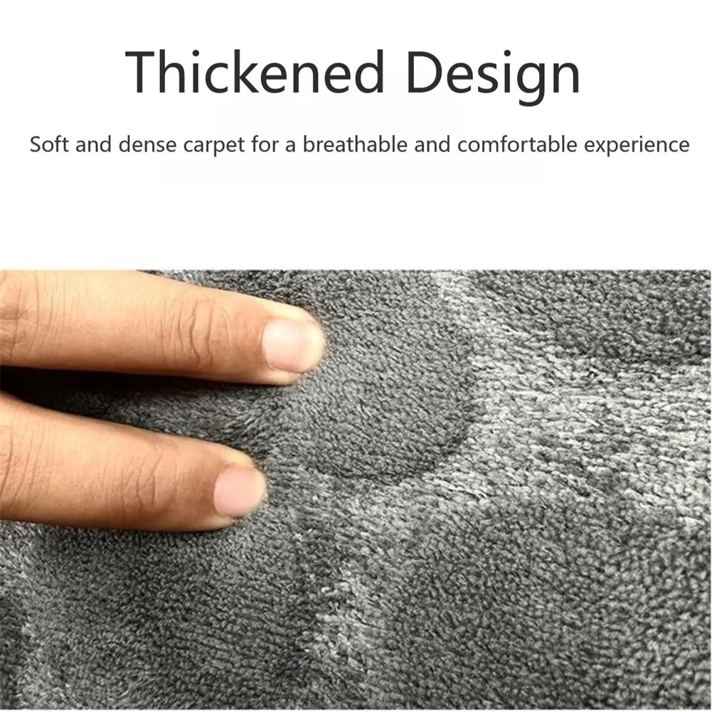 50x50cm Round Coral Fleece Bath Mat, Absorbent Non‑Slip Shower Floor Rug, Soft Door Mat For Bathroom Home Decoration