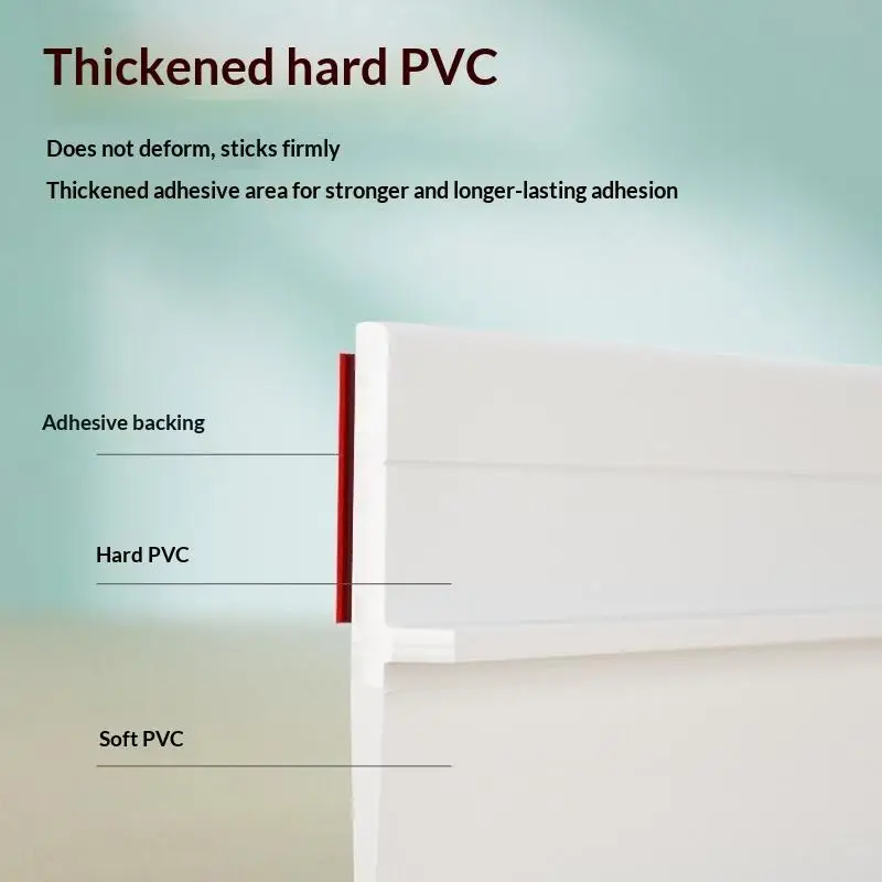 PVC Door Bottom Seal Strip Self Adhesive Soundproof Strong Adhesion Door  Stopper For Glass Window