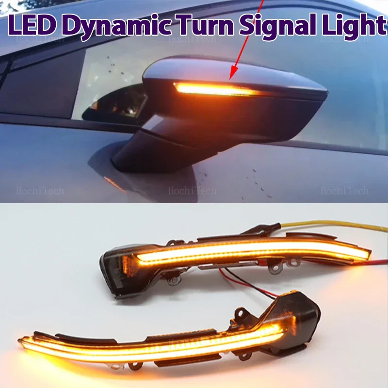 

2x Car Side Mirror Blinker Indicator Lamp LED Dynamic Turn Signal Light for Seat Leon III Mk3 5F 2013-2018 Ibiza KJ Mk5 V Arona