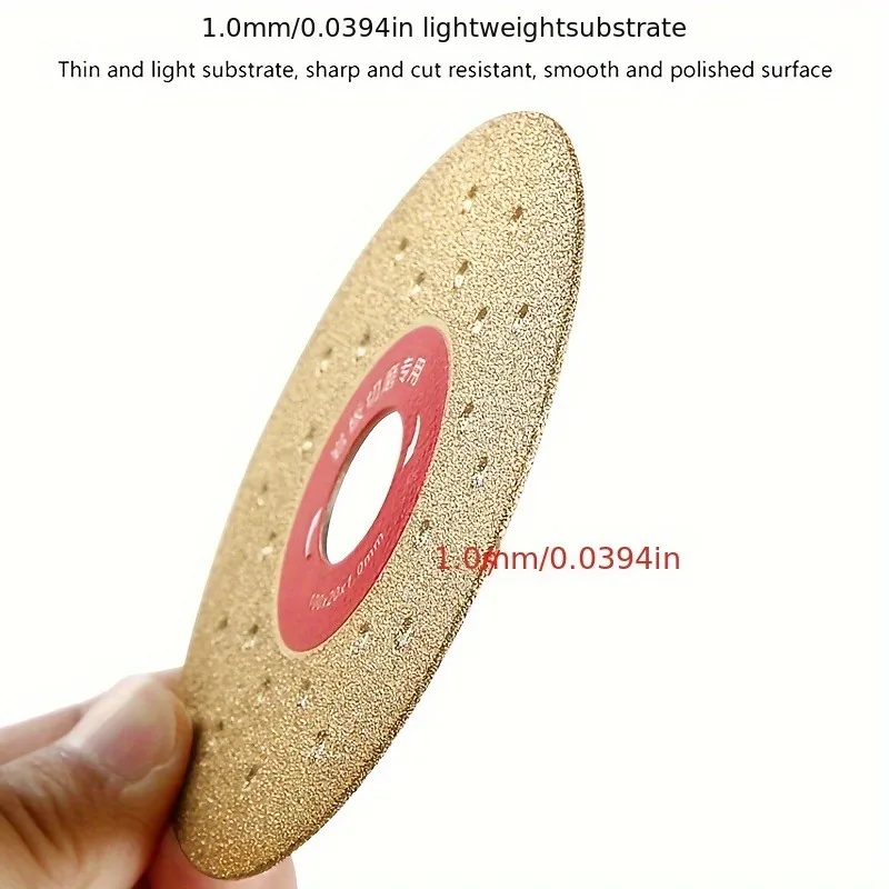 100mm Diamond Grinding Disc Double-Sided Vacuum Brazed Saw Blade for Marble Granite Tiles Rock Slab Porcelain
