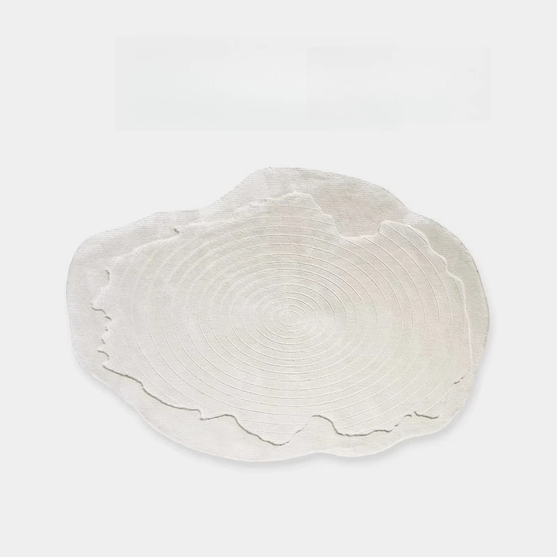 

Cream wind irregular carpet living room plain special-shaped three-dimensional modern simple bedroom bedside blanket light