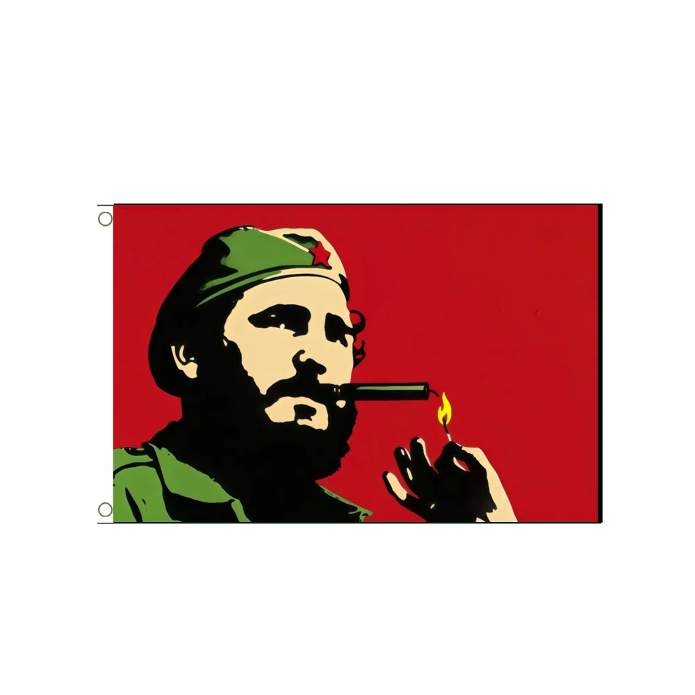 

Che Guevara Flag 2x3ft 3x5ft Polyester Cuban Revolutionary Banner with Cigar Indoor Outdoor Wall Decor for Bedroom College Dorm
