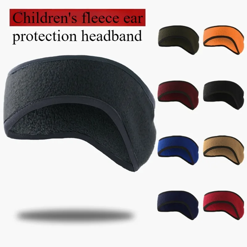 

Children's fleece ear protection headband riding windproof and cold proof fleece warm headband