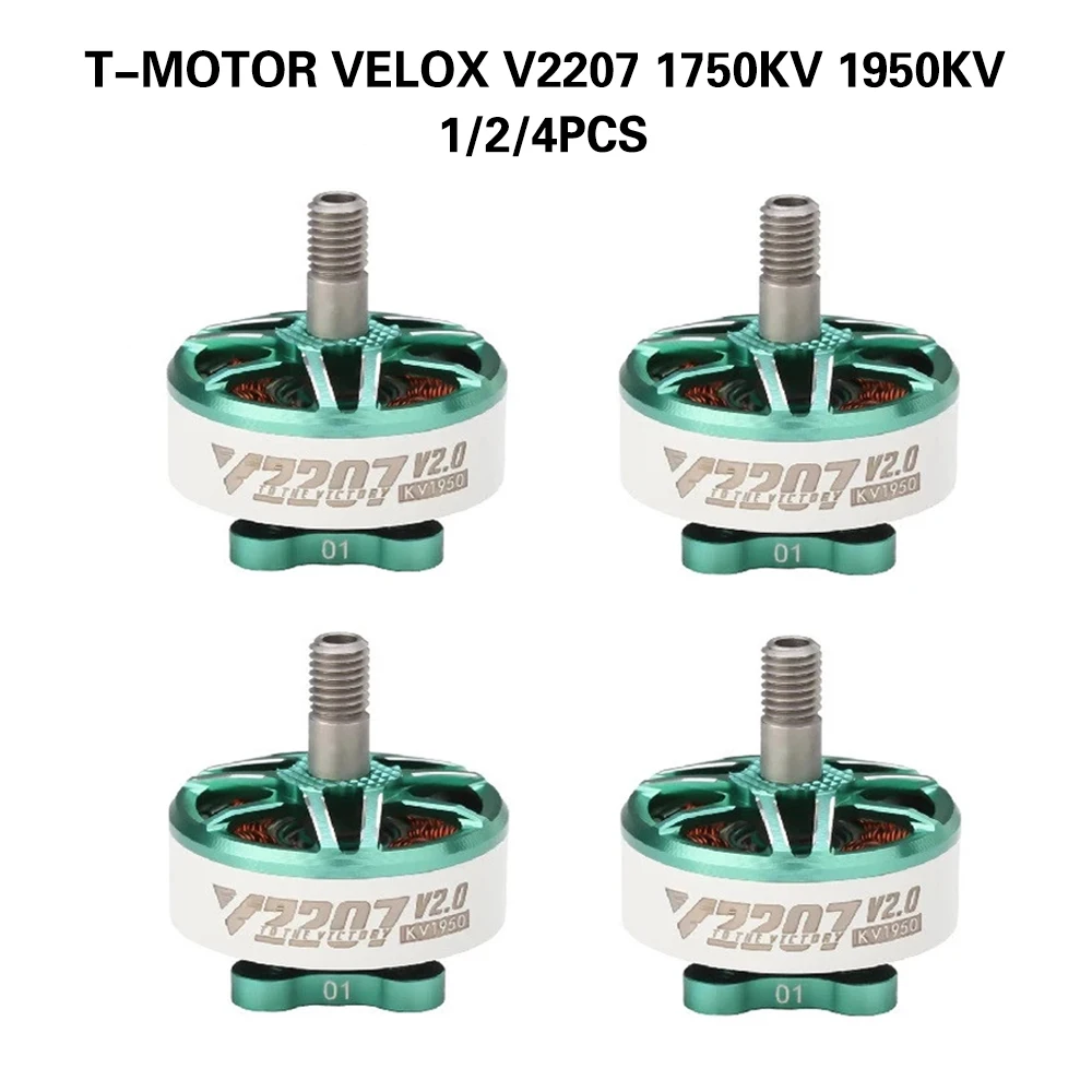 T-Motor Velox V2207 V2 2207 1750KV 1950KV 5-6S / 2550KV 4S Brushless Motor for FPV Racing Drone Quadcopter Freestyle RC Parts