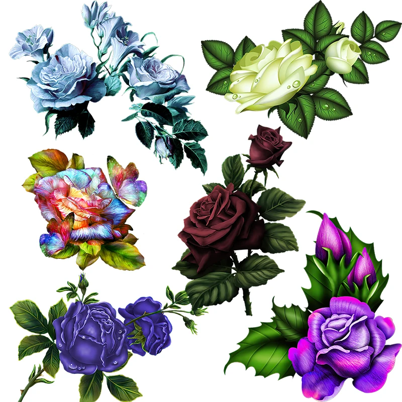 Three Ratels QCF210 Pastoral Purple art bouquet stickers room decoration wall stickers scratch stickers waterproof self-adhesive