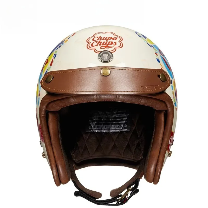 TORC Helmets for Motorcycles Three-quarters Retro Motorbike Riding Helmet Moto Half Helmet Four Seasons General Safety Helmet