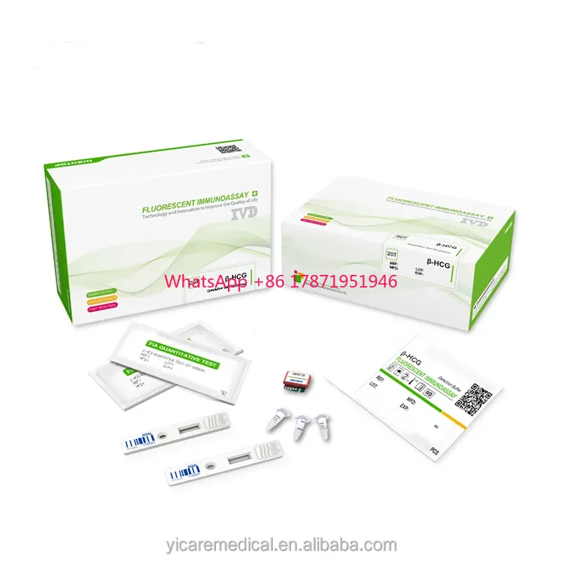 Professional Immunofluorescence Analyzer Total HCG Dry Fluorescence Immunoassay Quantitative Rapid Test Kit